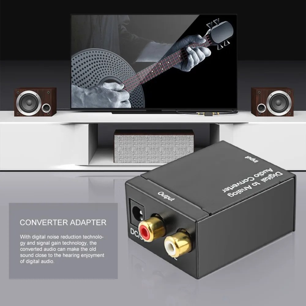 Цифро-аналоговый аудио конвертер Цифровой оптический коаксиальный RCA Toslink сигнал в аналоговый аудио конвертер адаптер для DVD tv