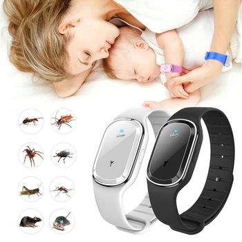 

Portable Watch Ultrasonic Anti Mosquito Insect Repellent Bracelet Electronic USB Charging bracelet Mosquito Killer