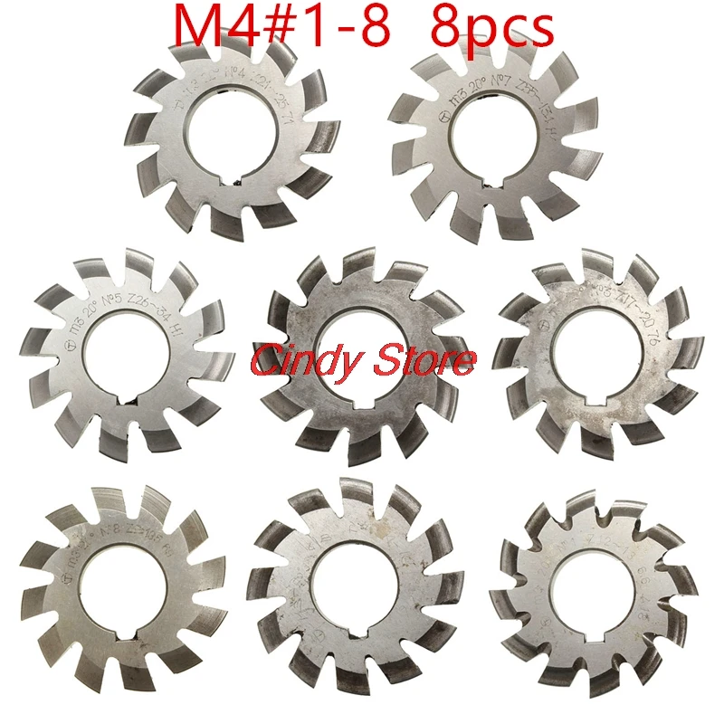 

Module 4 M4 PA20 Degrees Bore 27mm #1-8 HSS Involute Gear Milling Cutter High Speed Steel Milling Cutter Gear Cutting Tools
