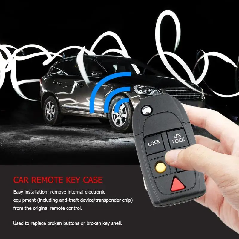 VODOOL 5 кнопок чехол для ключей корпус автомобильного ключа дистанционного