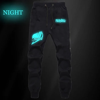 

Fairy Tail Natsu Luminous Pants Autumn Winter Men Fitness Joggers Long Trousers Casual Sweatpants Cosplay Pants Plus Size