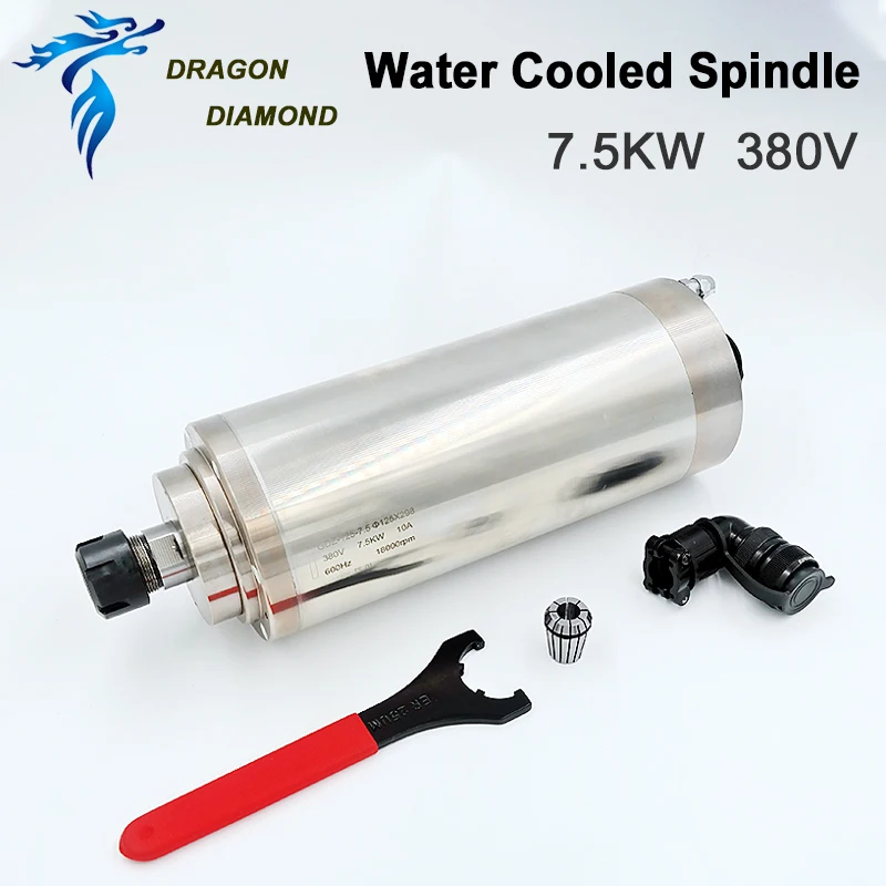 7.5kw CNC Router Spindle Motor ER25 18000rpm High Speed 380V Water-Cooled | Инструменты