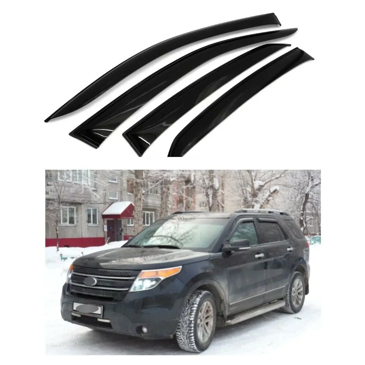 Visor for Ford Explorer window deflectors raincoat sun visor Sun rain smoke window wind 2010