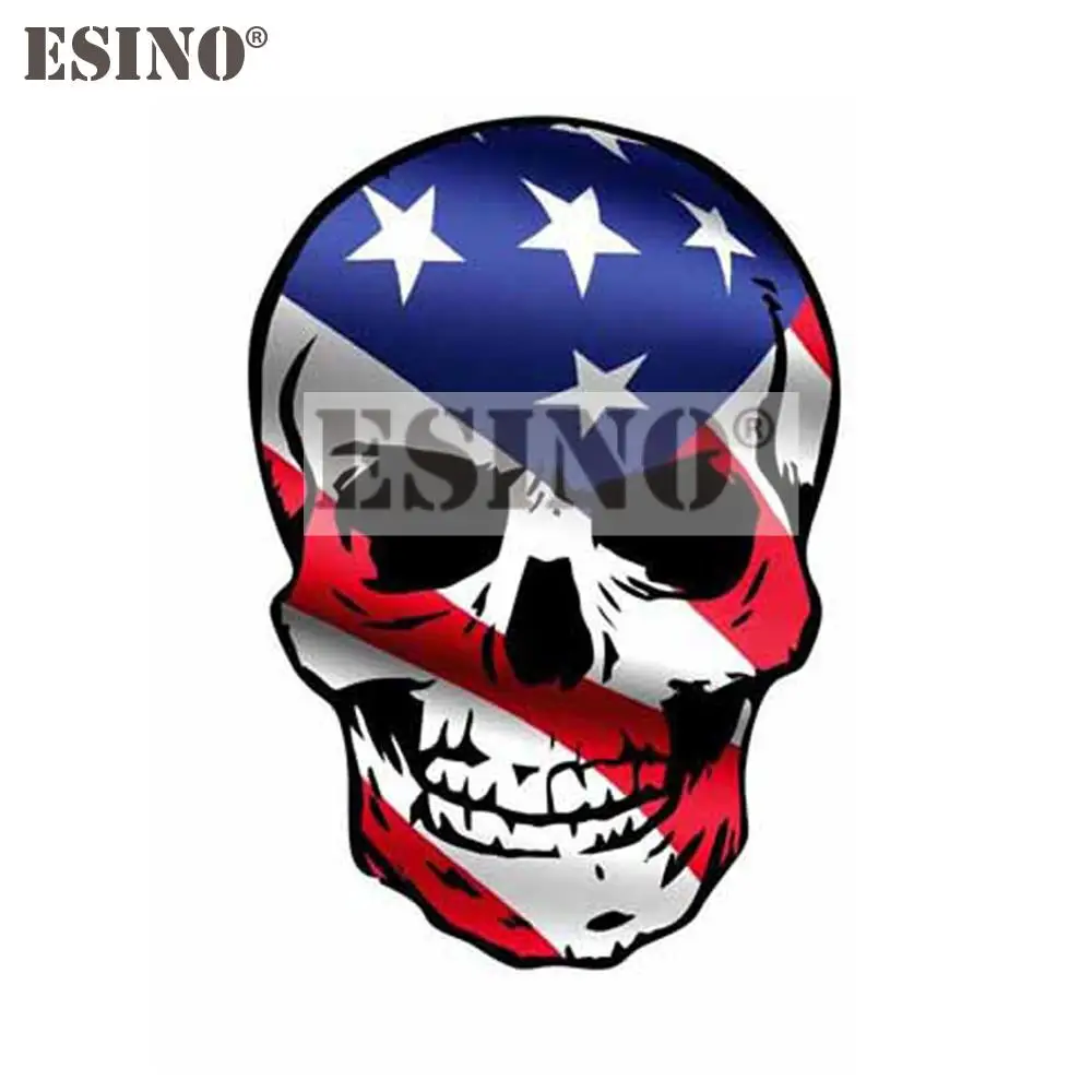 

Car Styling Creative US America Flag Skull Evil Skull Decal Cartoon PVC Waterproof Car Body Sticker Pattern Vinyl