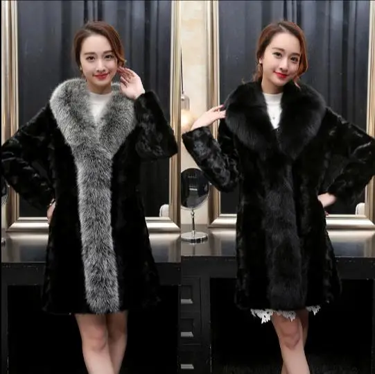 Fluffy Winter Women's Faux Fur Coat Artificial Fur Overcoat Fluffy Jacket Femme Plus Size Fluffy Fake Fur Outwear Q912