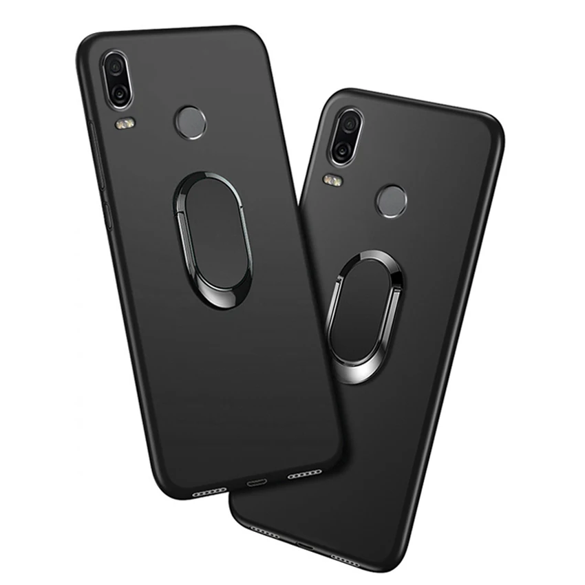 

Funda BQ Aquaris X2 Pro Case Red Blue Black Classic Finger Ring 360 Degree Rotation Soft Silicone Coque for BQ Aquaris X2 Cover