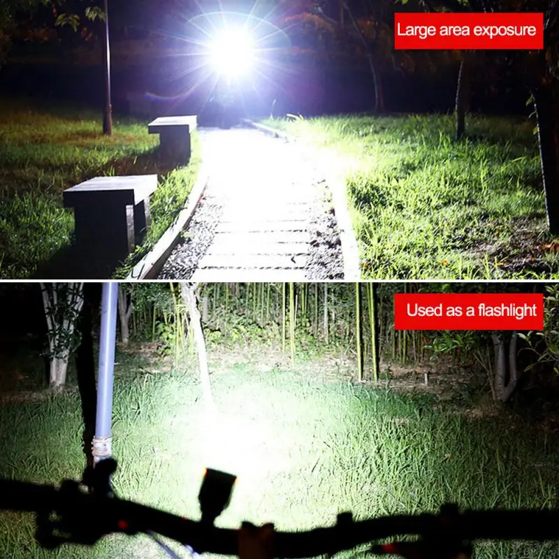 Bike Bicycle Light USB Rechargeable Rear Light LED Headlight Bike Lamp Waterproof Solar Charging Bicycle Light
