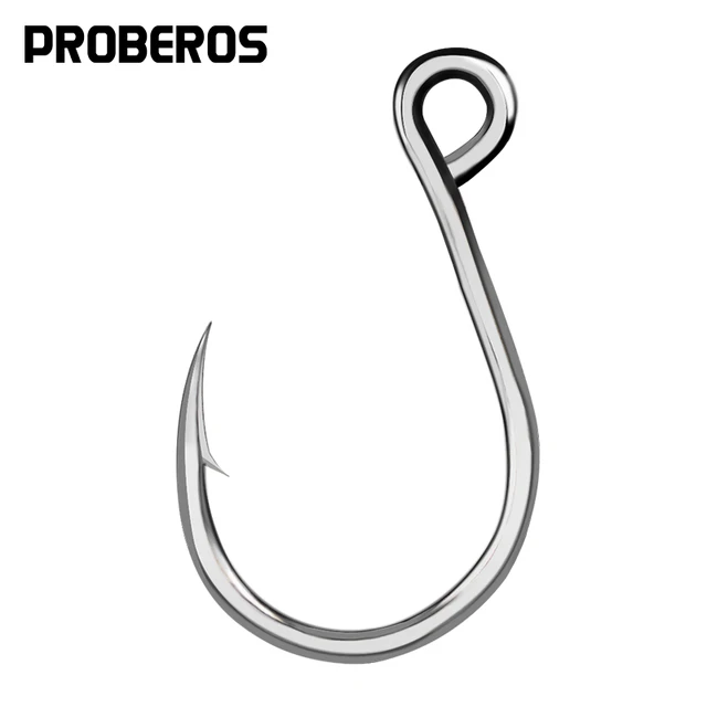 PROBEROS 100PCS Jigging Hooks 6-11/0 Strong High Carbon Steel Jig Big  Fishing Hooks Saltwater