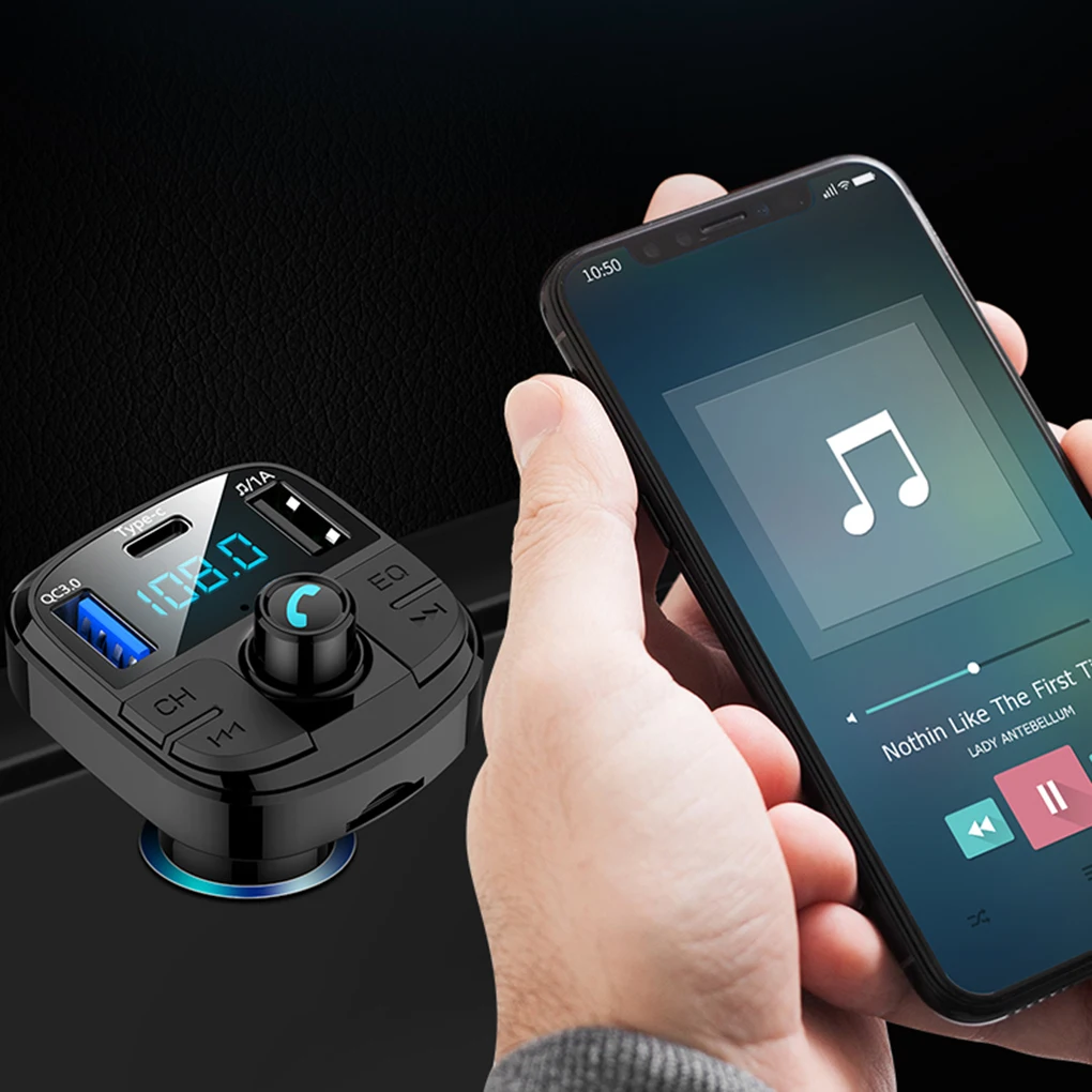 FM передатчик автомобильный беспроводной Bluetooth 5,0 комплект Авто MP3 плеер Поддержка U диск TF карта ЖК громкой связи