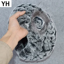 Горячая Распродажа, зимние женские меховые шапочки из натурального кролика Рекс, вязаные шапки ручной работы, настоящий мех кролика, шапка из натурального кроличьего меха, шапочки