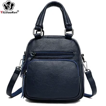 Fashion Small Backpacks for Girls Multi-Function Zipper Lady Shoulder Bag Backpack Famous Brand Mini Backpacks Leather Women