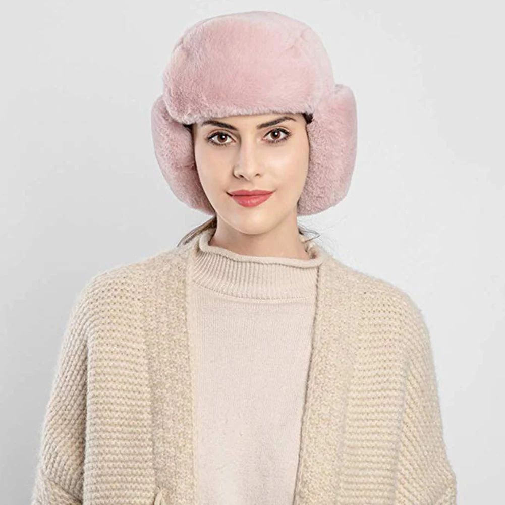 Light Pink Женские купольные Пешие прогулки разноцветные открытый практичный кемпинг, катание на лыжах теплые ветрозащитные многофункциональные наушники плюшевые зимние шапки - Цвет: Light Pink