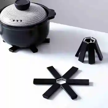 

New Foldable Non-slip Heat Resistant Pad Trivet Pan Placemat Pot Holder Mat Coaster Cushion