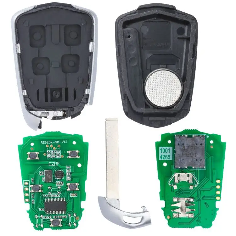 KEYECU Смарт дистанционные брелки для ключей брелок 6 Кнопка 315 МГц ID46 для Cadillac Escalade FCC ID: HYQ2AB
