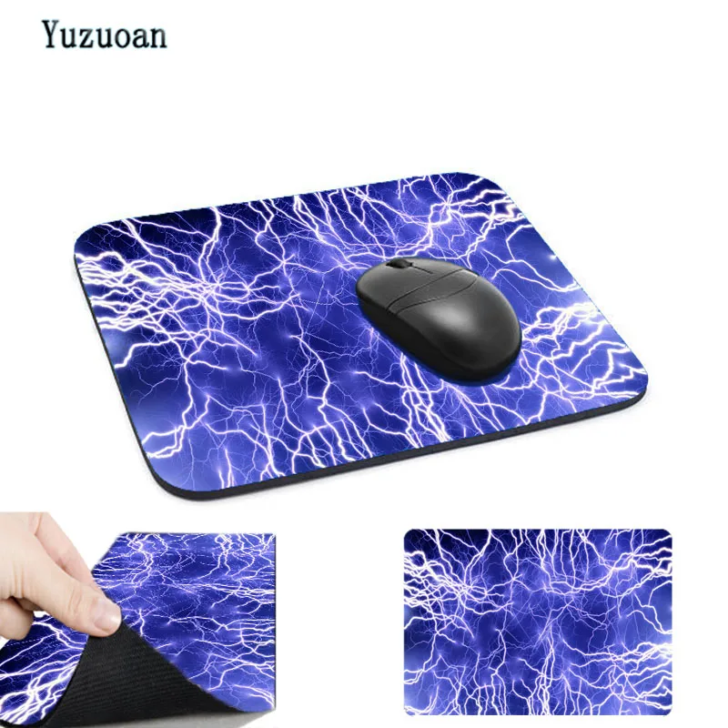 

Mairuige Latest Custom Lightning Weather Landscape Blue Rectangular No Lock Small Size Rubber Durable Waterproof Mouse Pad