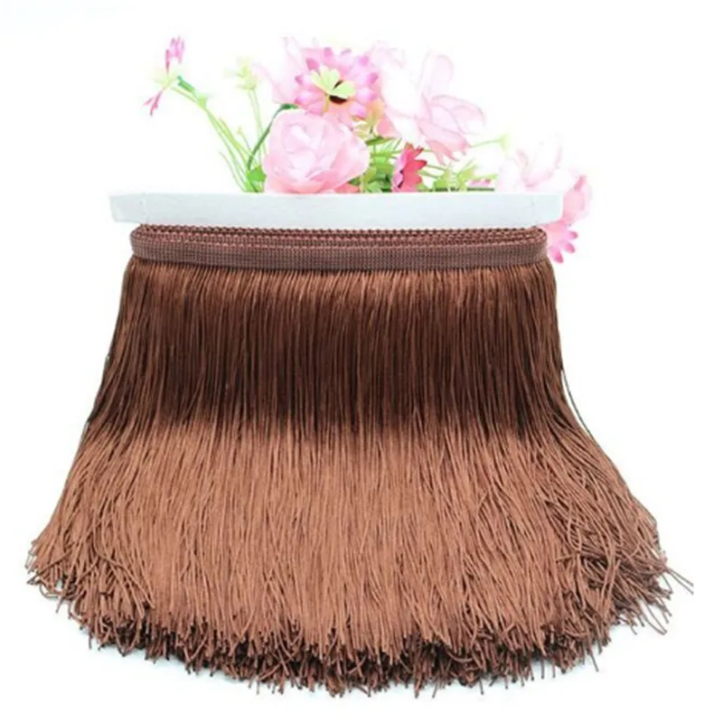 Description Picture 2 of item30cm Long Fringe Lace Tassel Polyester Lace Trim Ribbon Latin dance skirt curtain fringes for sewing DIY Accessories SAD01
