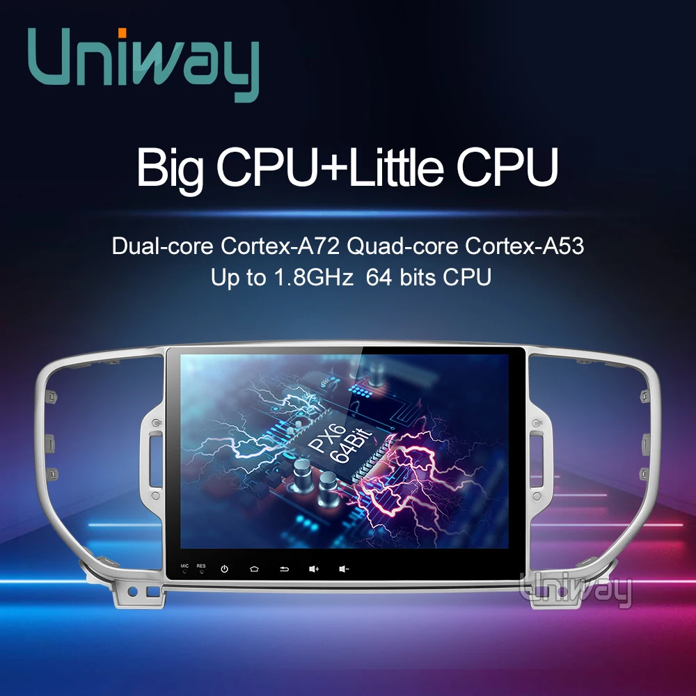 Uniway PX6 android 9,0 автомобильный dvd gps для kia sportage kx5 автомобильный Радио Стерео gps навигация с рулевым колесом gps