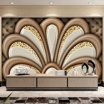

European Style 3D Diamond Soft Roll Jewelry Wallpaper Living Room TV Sofa Bedroom Luxury Decor Wall Papers For Walls 3 D Murals