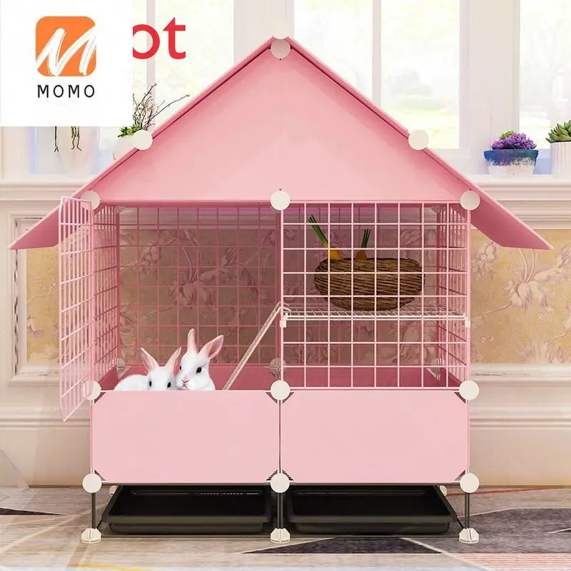 Luxury Rabbit Cage Anti-Spray Urine Household Double-Layer Rabbit Squirrel Supplies Extra Large Nest Indoor Luxury Villa