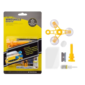 

Car Windshield Repair Kit Auto Glass Crack Repair Tools with Repair Resin for Car Windshield Crack Crevice Crater and Scratch