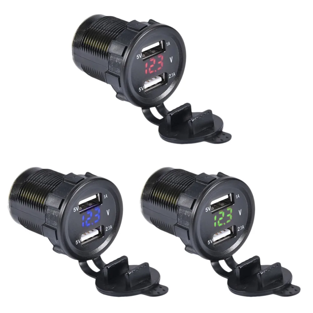 Двойной USB 12V 24V автомобиль Зарядное устройство розетка для автомобильного