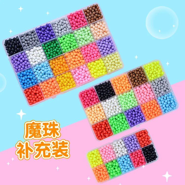 

DIY Hand-made Boys And Girls Toy Magic Water Mist Velcro Bead Water Stick Beads Bean Puzzle Magic Beads
