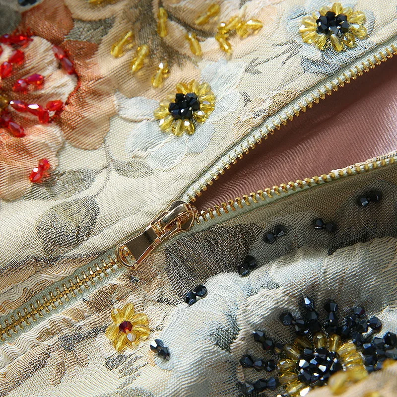 Длинные рукава с воротником-стойкой, Роскошные, украшенные кристаллами куртка куртка осень-зима Для женщин, с вышивкой, с рисунком, пальто узкого кроя Повседневное