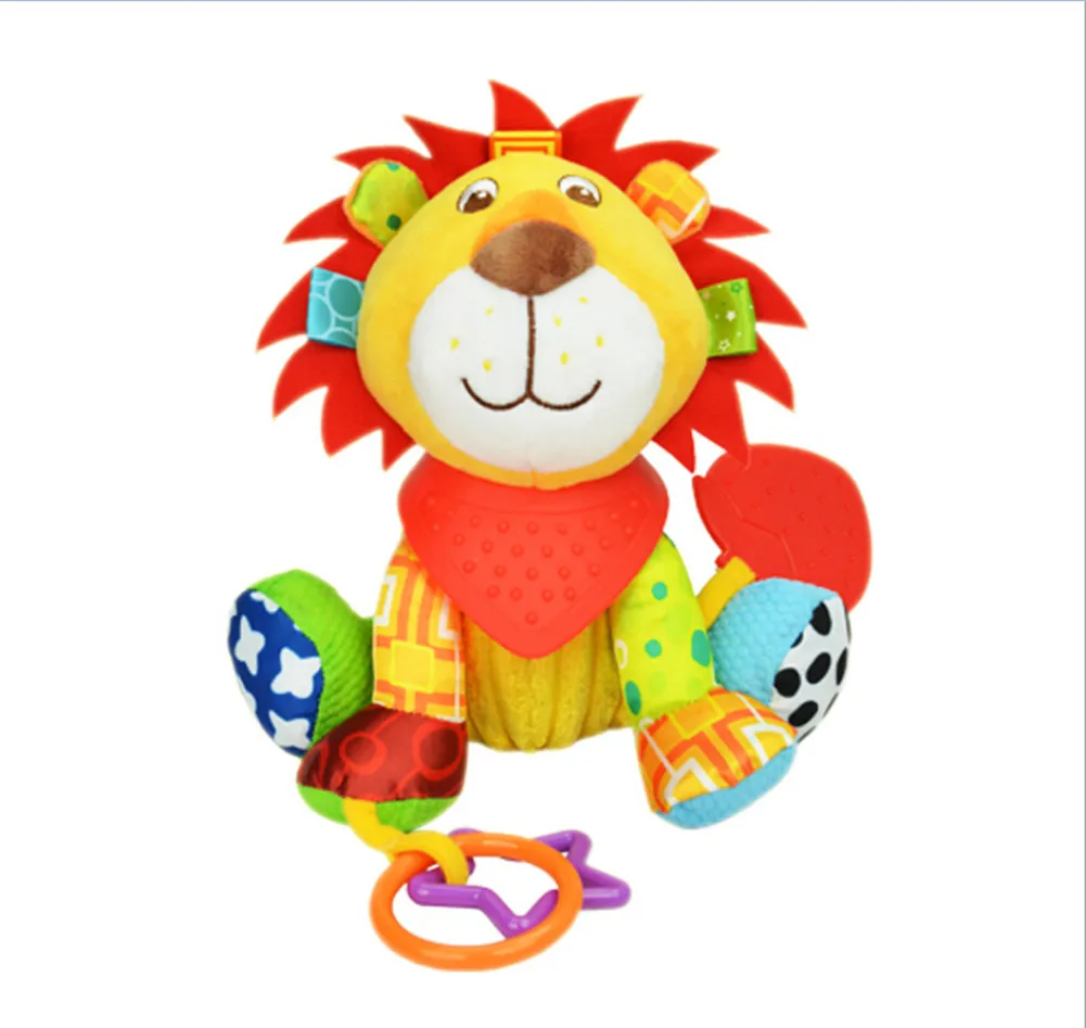 Pudcoco Newborn Baby Infant Animal Soft Rattles Teether Hanging Bell Plush Bebe Toys Gifts Newborn Acessories - Color: B