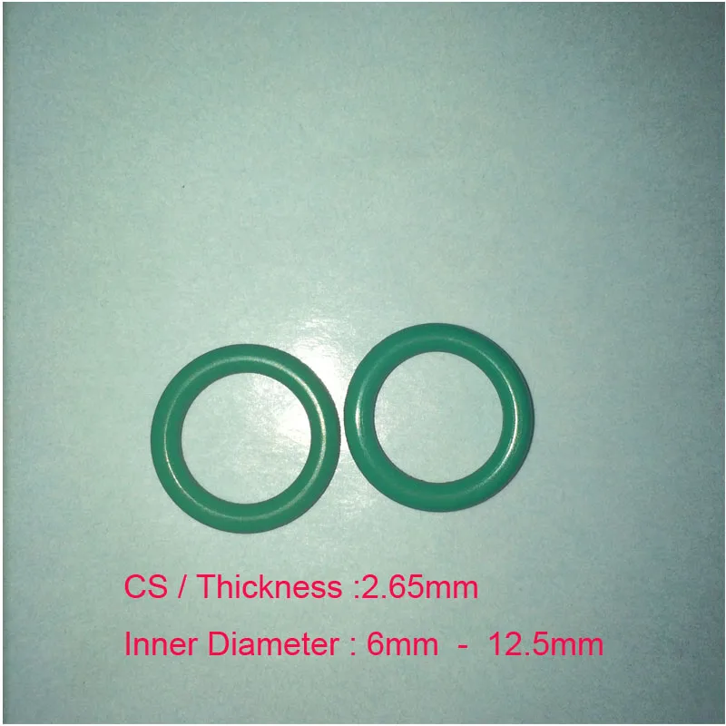 100 шт. каучук o-образный кольцо круглого сечения CS2.65mm x ID 6/7. 1/7. 5/8/8,5/9/9,5/10/10,6/11,2/11,8/12,5 фторсодержащий каучук прокладка уплотнения FKM-хомут с круглым воротником для мальчиков и девочек