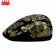 Сверкающий Ретро мужской берет, женский, с блестками, сшитый, береты, блестящие, уличная, толстая, в клетку, теплая шапка, берет, boina militar# ZB