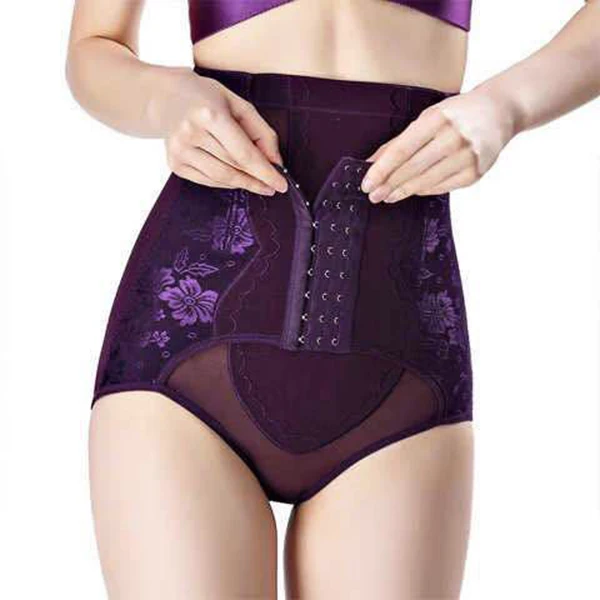 purple Высокое качество 1 шт. женское нижнее белье для похудения Высокая талия Утягивающие трусы тренировка для тела Корректирующее белье для похудения Пояс - Цвет: purple