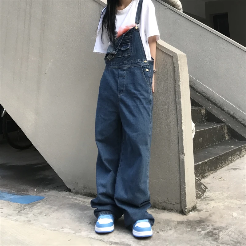 salopette en jean vintage pour pantalon en mode japonaise harajuku