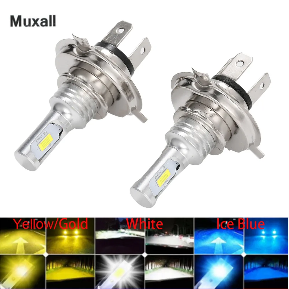 Bombillas de faros delanteros de coche, minilámpara de luz led antiniebla con potencia de 80W, voltaje 12V y 24V, tipo de enchufe H1 H4 H7 H11 H8 H9 HB4, color 6000K, lúmen 12000 lm, por 2 uds.