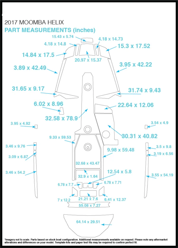Moomba Helix swim Step& Cockpit Pad лодка EVA Тиковый настил 1/" 6 мм