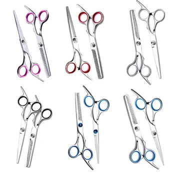 

10pcs Professional Hair Cutting Scissors Set Shears Razor Comb Clips Cape Kit 28TA