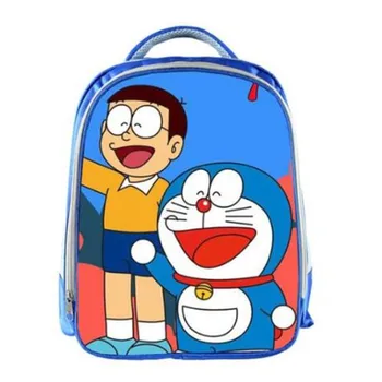 

Lovely style Doraemon Blue Backpack Students School Bag For Boys Rucksack mochila children Backpack customize children gift