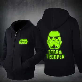 

High-Q Unisex Luminous Star Wars Vader hoodies coat jacket noctilucent Star Wars Vader couple Cardigan Hoodies jacket coat