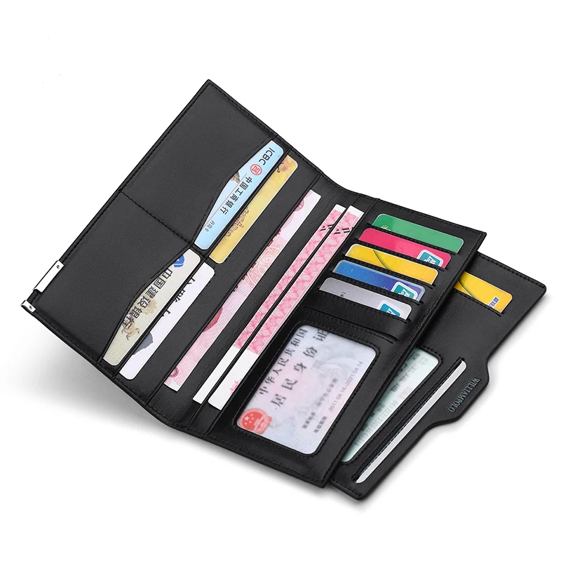 WILLIAMPOLO Genuine Leather Slim Wallet Bofold Wallet Handmade 10 Card Holder Case Purse PL221