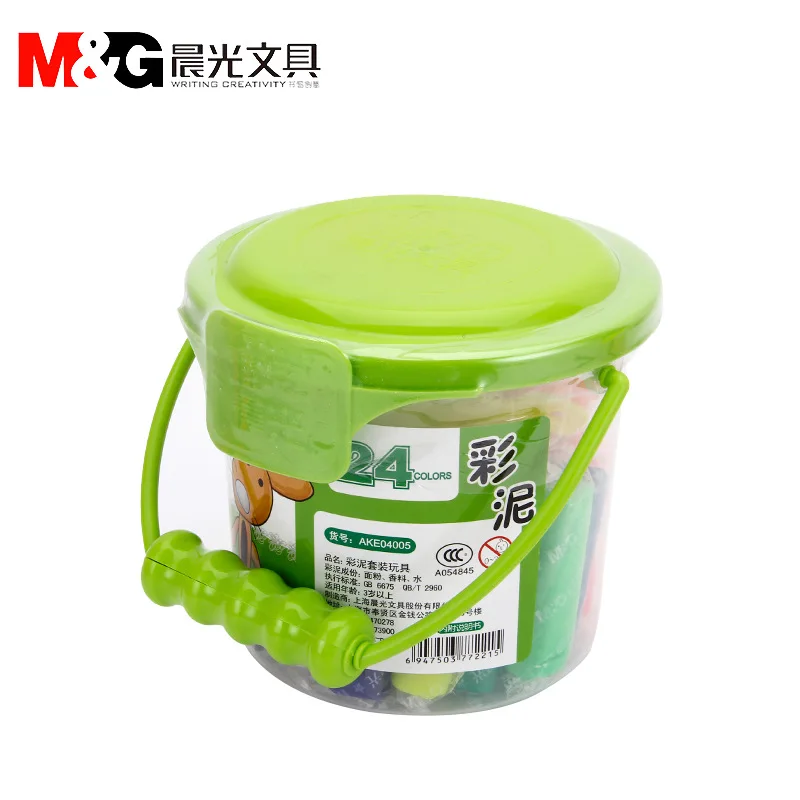 M&G 24 Color Colored Clay Ake04005 Hand Barreled Stationery DIY Handmade Material dai mo ju Colored Clay