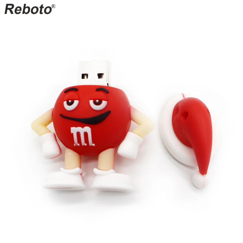 Мультипликационный Забавный шоколадный Боб мистер M& M's Memory Stick 8 ГБ 16 ГБ 32 ГБ 64 Гб креативный подарок U диск флэш-накопитель мини-флешка