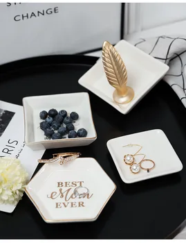 

7cm ins Nordic square ceramic Smoke Rolling tray Pastry fruit plate Cigarette accessories Gift