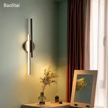 

Modern Simple Led Wall Lamp Strip Light 71CM 18W 110V 220V Bedroom Bedside Living Room Background Decoration Hotel Engineering