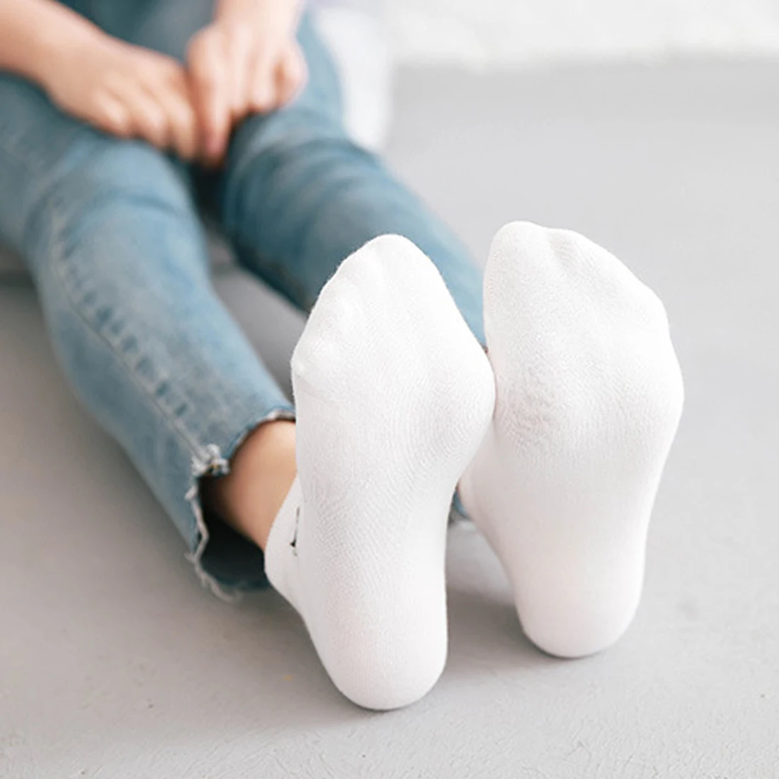 Embroidered Cat Boat Socks Spring Summer Warm Comfortable Breathable Wild Cotton Skin-friendly Women Socks