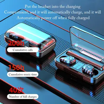 

M20 Wireless Bluetooth Earphone TWS 5.0 Wireless Control 9D Stereo HD Call Earphone IPX7 Waterproof Fitness Sport Headphone