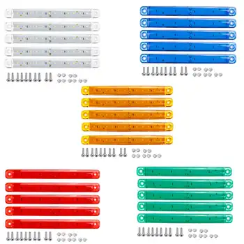 

5pcs 12V 24V 12 LED Bus Truck Trailer Truck Lights Side Marker Light Waterproof LED Light Tail indicator Parking light