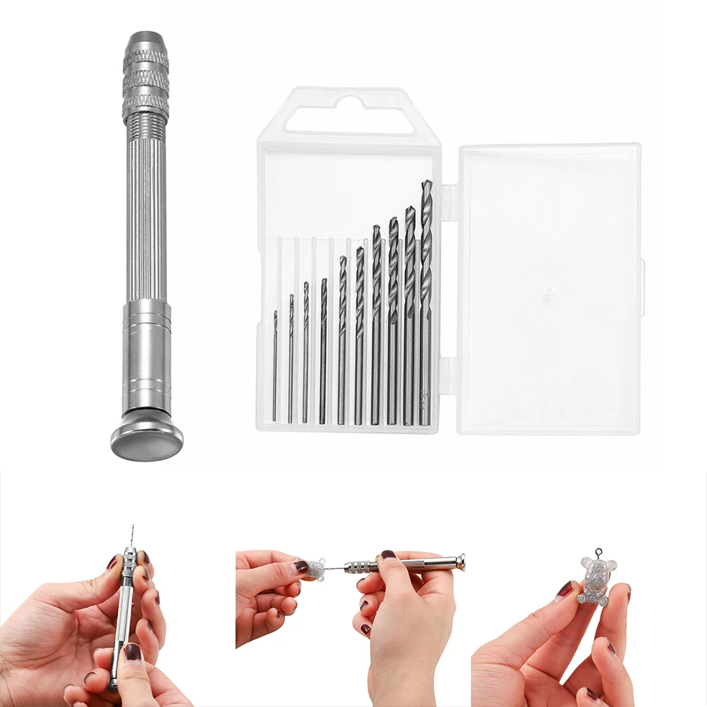 Mini Hand Resin Drill Pin Vise Drill Set Professional Quality Swivel Head  Pin Vise Set for