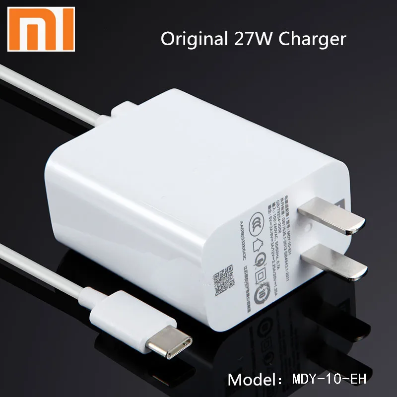 

Original Xiaomi Wall Charger 27W QC4.0 USB Fast Adapter Type-C Cable For Mi 9 9T Pro 8 Lite 9se 8se CC9 A3/Redmi note 7/k20 pro