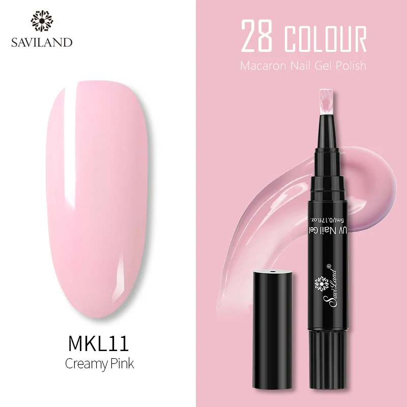 MKL11 SAVILAND 28 цветов блеск Макарон гель лак для ногтей ручка замочить от лак для ногтей праймер верхнее покрытие УФ гель лак для нейл-арта инструменты - Цвет: MKL11