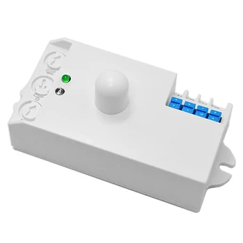 

12-24VDC 360 Degree Microwave Sensor Light Switch Induction Microwave Motion Sensor Set Sensing Time Distance