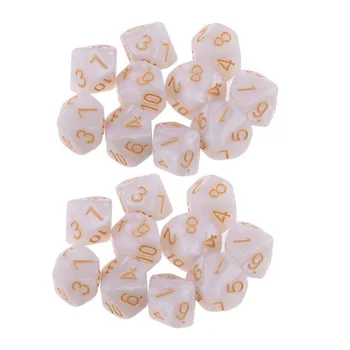 

20Pcs D10 Polyhedral Dice Set for Dungeons & Dragons TRPG MTG Party Dice Game Role Playing Game Prop Board Game Party Game Toy